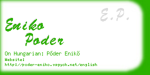 eniko poder business card